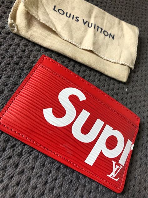 lv x supreme card holder